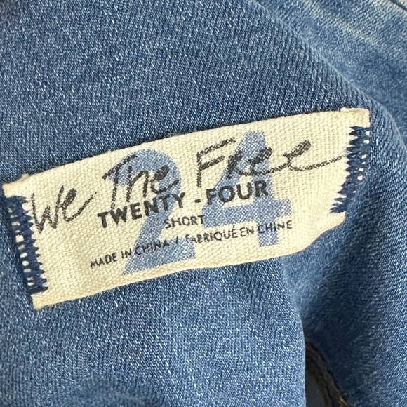 Free People Venice Beach Flare Jeans Blue Stretch Denim Womens Size 24 Bohemian - Picture 4 of 15